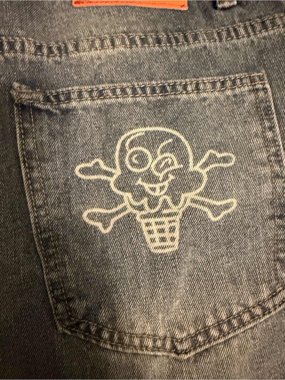 Icecream Men's Faded Blue Graphic Relaxed Jeans - Picture 5 of 6